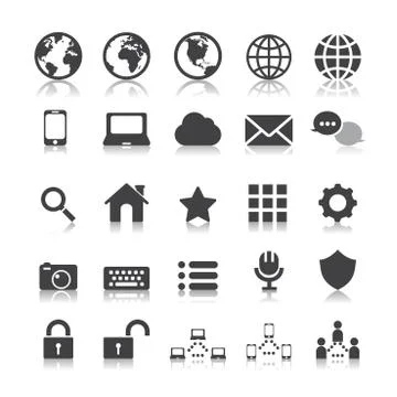 Internet and communication icon Illustrazione stock