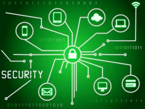 Internet and computer security concept Stock Illustration