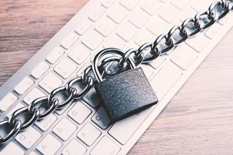 Internet and computer security concept. Stock Photos