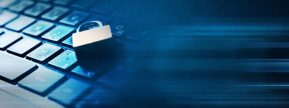 Internet and computer security concept. Stock Photos