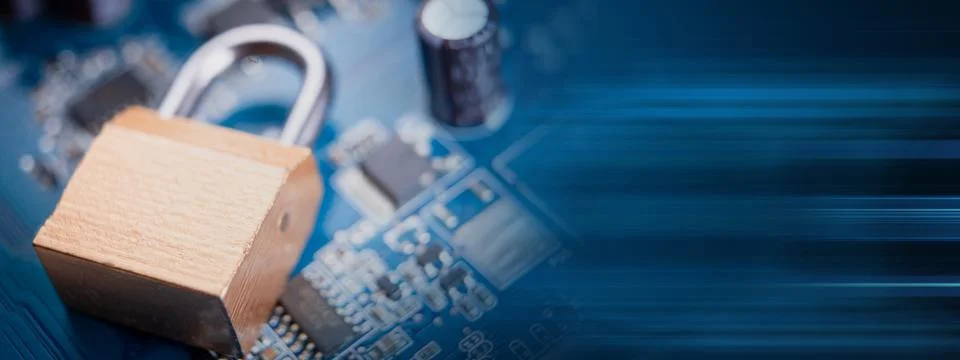 Internet and computer security concept. Stock Photos