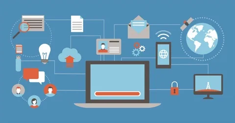 Internet and connections Stock Footage 81486500