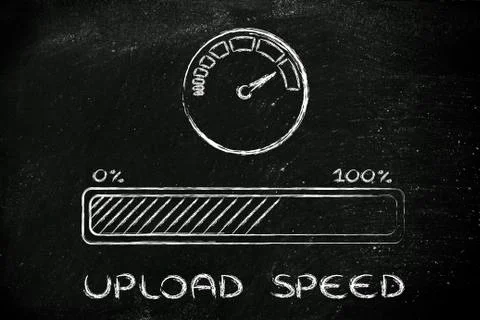 Internet and data transfer rate or speed Illustrazione stock