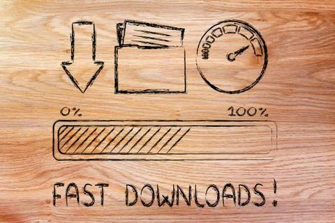 Internet and data transfer rate or speed イラスト素材