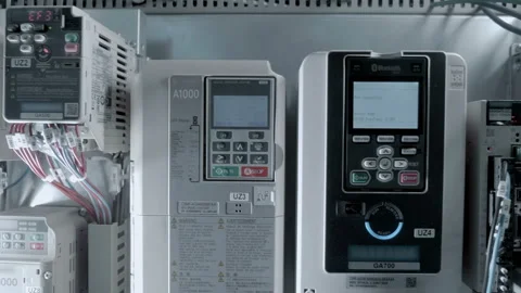 Internet and ethernet devices for combining various industrial equipment  Stock Footage 167565367