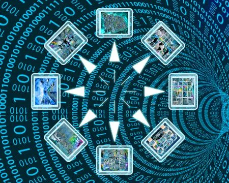 Internet and high-tech 库存插图
