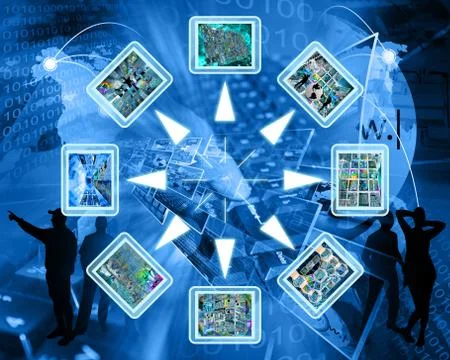 Internet and high-tech Stock Illustration