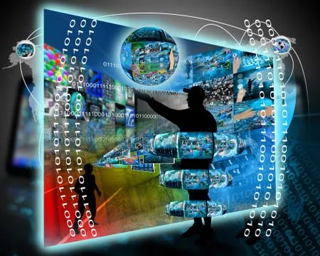 Internet and humanity Stock Illustration