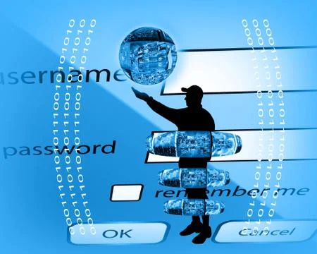 Internet and humanity Stock Illustration