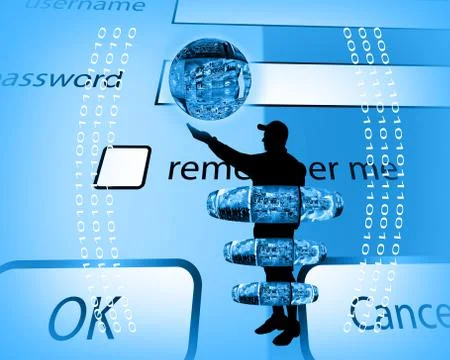 Internet and humanity Stock Illustration