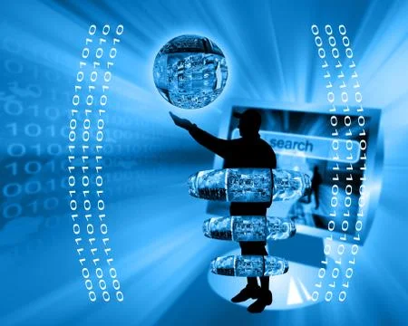 Internet and humanity Stock-Illustration