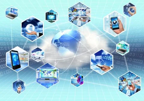 Internet and information technolgy Stock-Illustration