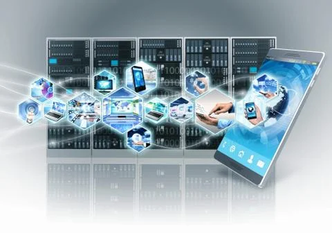 Internet and information technology Stock Illustration
