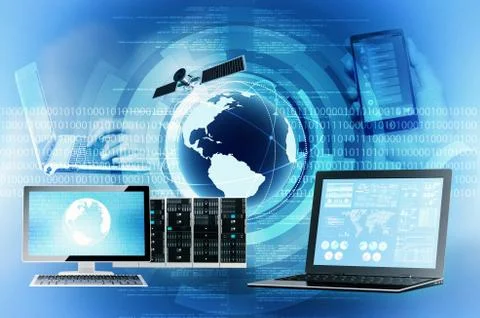 Internet and information technology Stock-Illustration