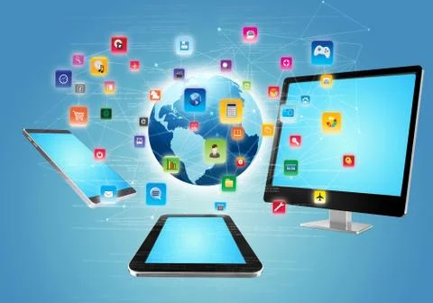 Internet Application Concept Stock Illustration