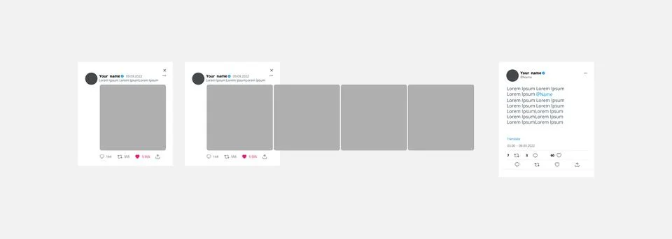 Internet application. Post carousel on social media. Vector illustration. Stock Illustration