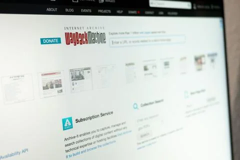 Internet archive wayback machine historical Stock Photos