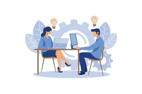 Internet assistant at work. promotion in the network. manager for remote work Stock Illustration