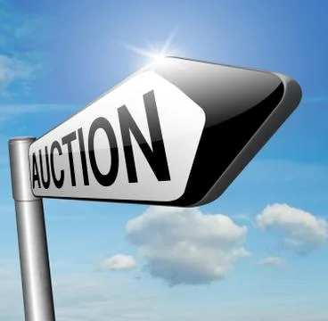 Internet auction Illustrazione stock