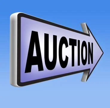 Internet auction Illustrazione stock