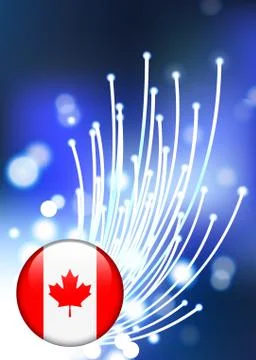Internet Background with Canada Internet Button Stock Illustration