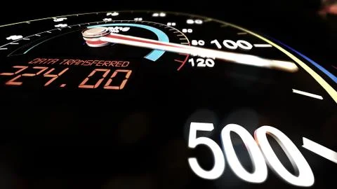 Internet Bandwidth Download Upload Speed Meter Stock Illustration