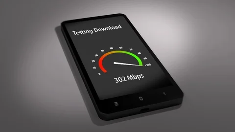 Internet Bandwidth Meter Measuring Internet Speeds (Download-Upload) Stock Footage 124222532