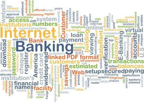 Internet banking background concept Illustrazione stock