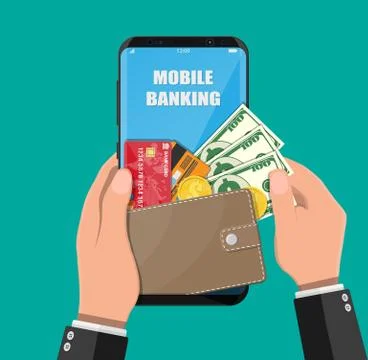 Internet banking concept Illustrazione stock