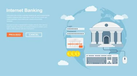 Internet banking Stock Illustration