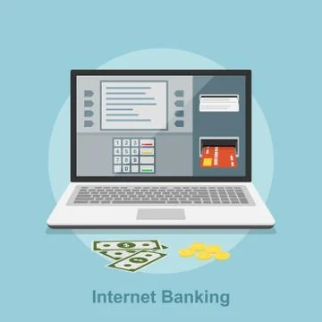 Internet banking Stock Illustration