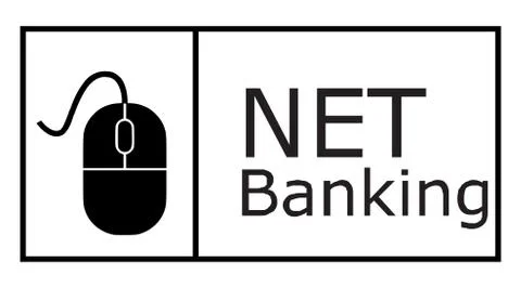 Internet banking with mouse vector icon illustration Stock Illustration