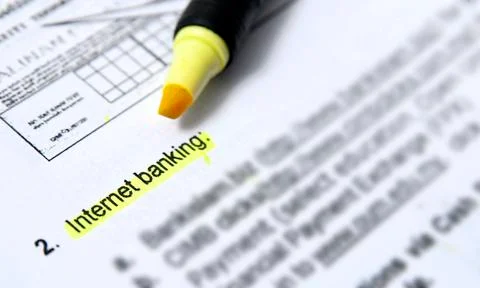 Internet banking Stock Photos