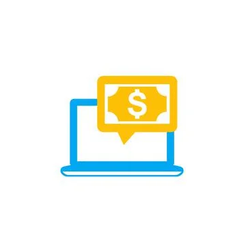 Internet banking vector icon on white Stock Illustration