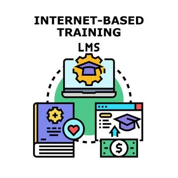 Internet based training system and learning management concept Stock Illustration
