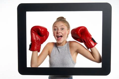 Internet battle concept Stock Photos