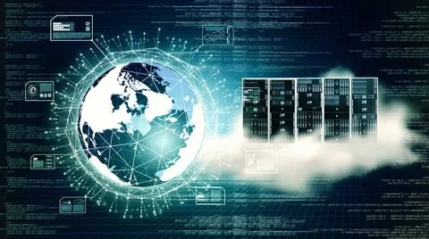  Internet Big data and cloud server Internet Big data and cloud server con... Foto stock