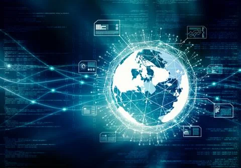 Internet big data concept Stock Illustration