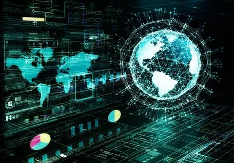  internet big data concept Internet Big data visualization. Conceptual ima... Stock Photos