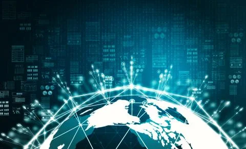 Internet big data information concept Stock Illustration