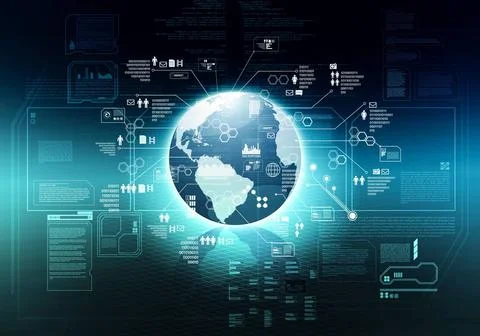  Internet big data technology concept Internet big data information techno... Stock-Fotos