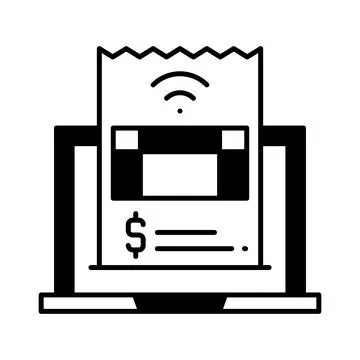 Internet Bill Dualtone Icon Stock Illustration