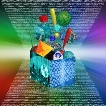 Internet box Stock Illustration