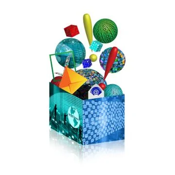 Internet box 스톡 일러스트