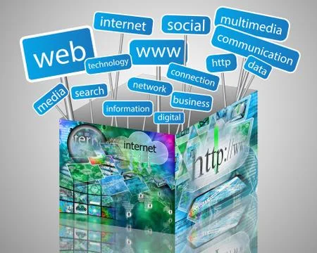 Internet box 库存插图