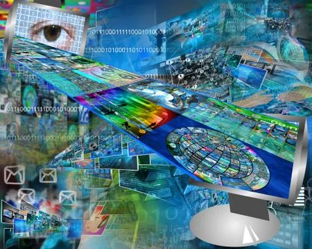 Internet bridge Illustrazione stock