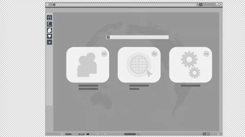 Internet browser. Animation of the program for accessing the Internet. Cartoon Stock Footage 139131522