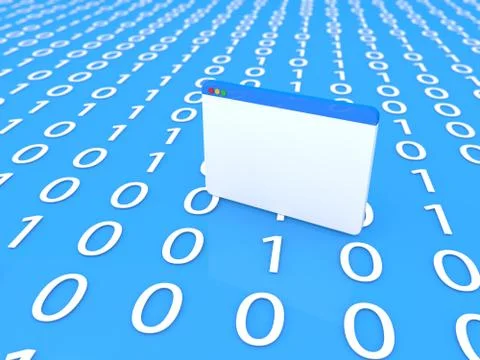 Internet browser on a digital background. Stock Illustration