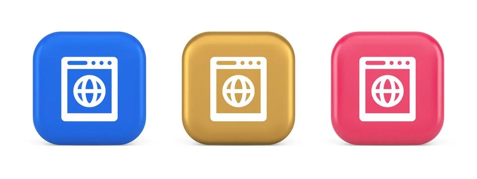 Internet browser global wireless connection button cyberspace virtual network Stock Illustration