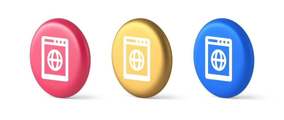 Internet browser global wireless connection button cyberspace virtual netwo.. Ilustração Stock